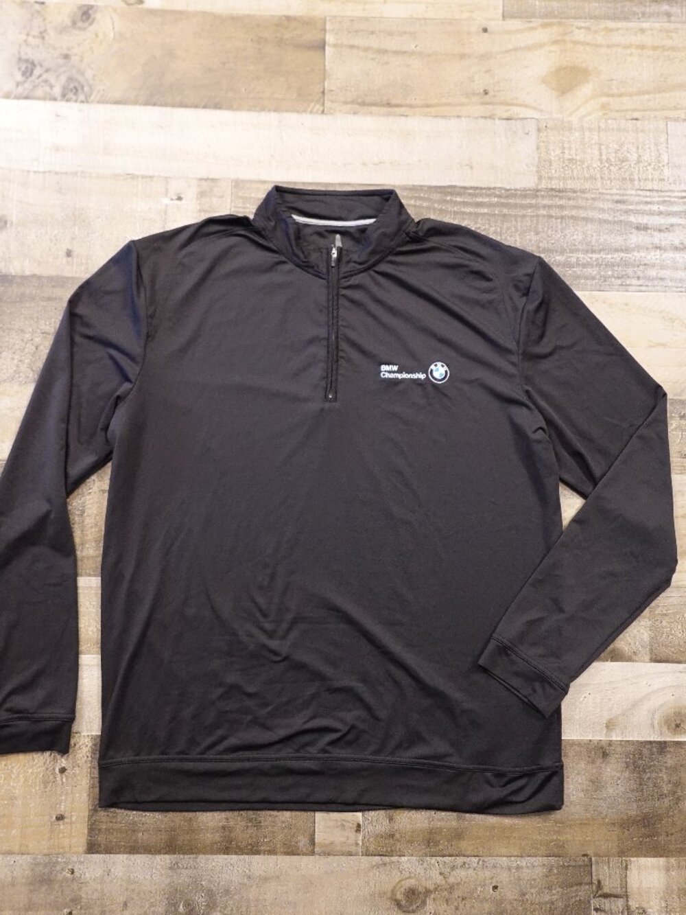 Johnnie-O Prep-Formance 1/4 Zip Pullover Men’s XL Black BMW Championship Golf